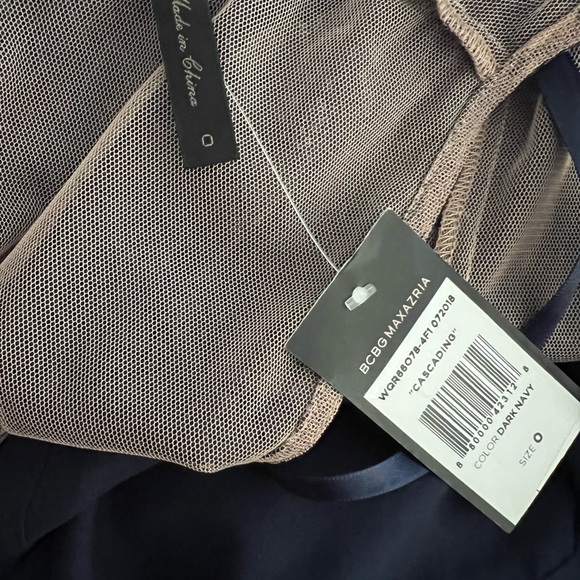 NEW BCBGMAXAZRIA Sleeveless Cascading Back Ruffle Gown - Picture 12 of 14